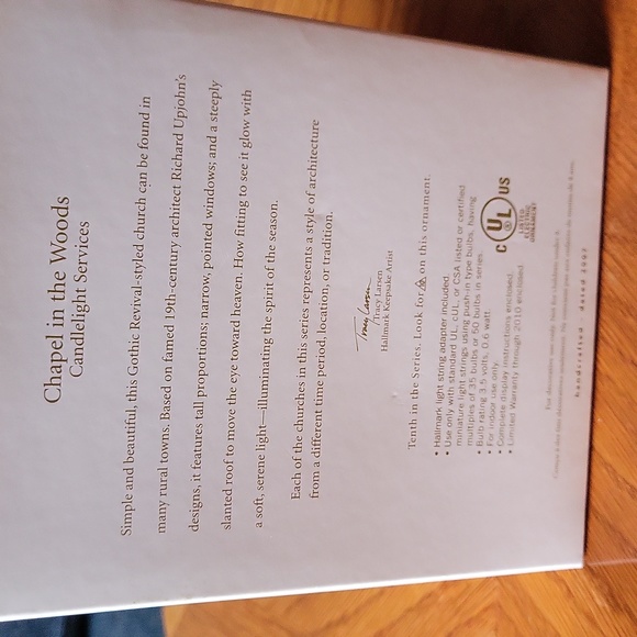 Hallmark (2) 2007 Ornaments - Sledding Into Christmas and Chapel in the Woods - Picture 7 of 8